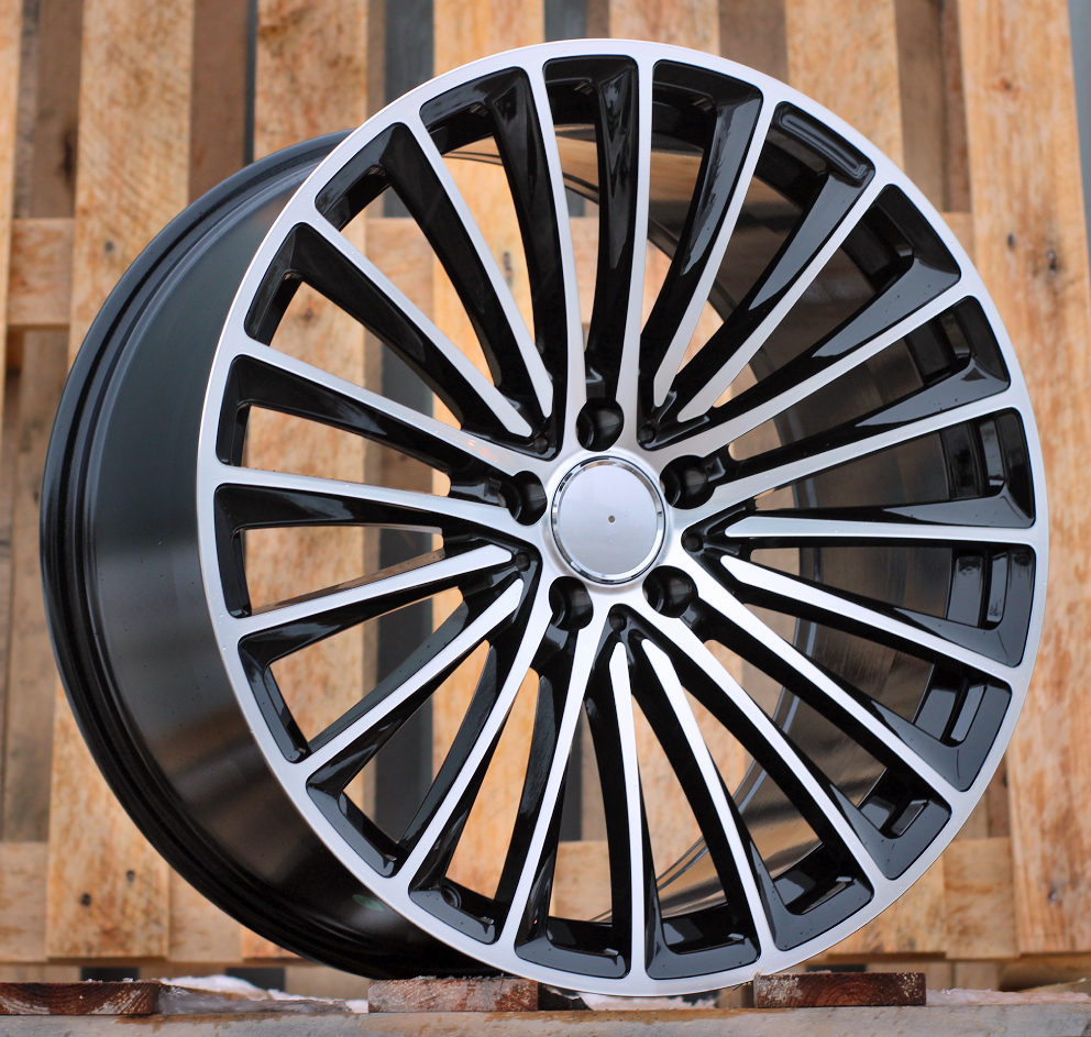 Diski R20 5x112 J8.5 ET34.5 RACINGLINE Y5909B MERCEDES Black Polished (Rear+Front)