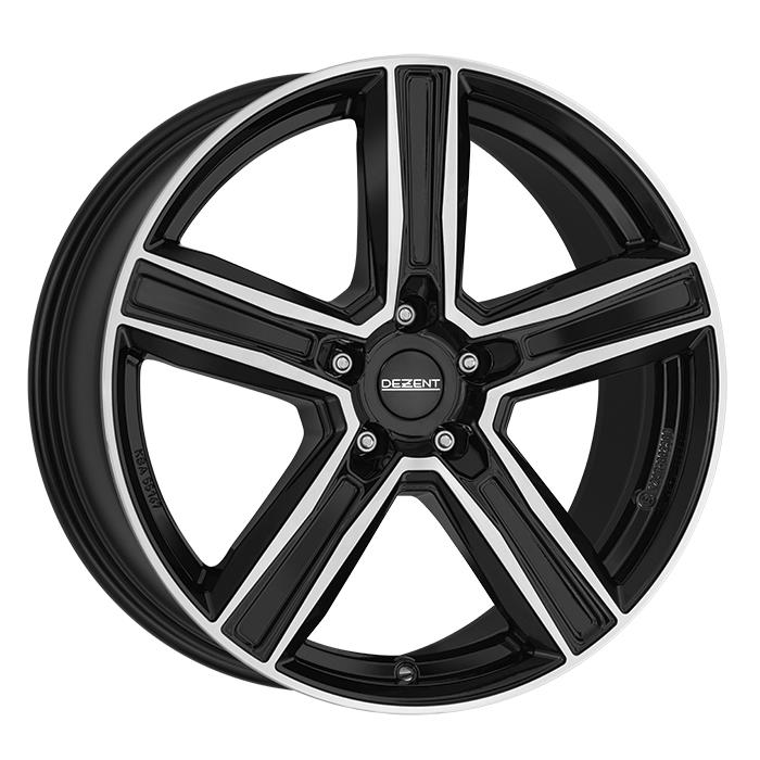 Diski R18 5x114.3 J6.5 ET32 Dezent KG dark Black/polished