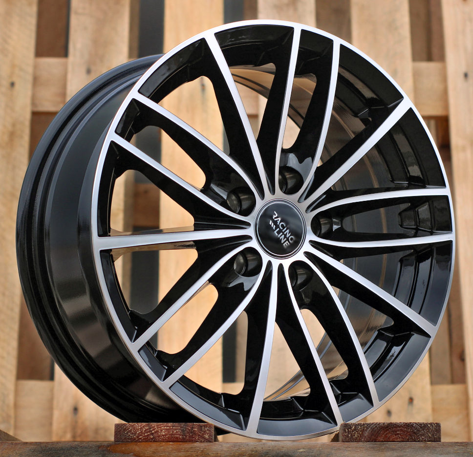 Diski R15 5x100 J6.5 ET40 RACINGLINE BK926 Black Polished