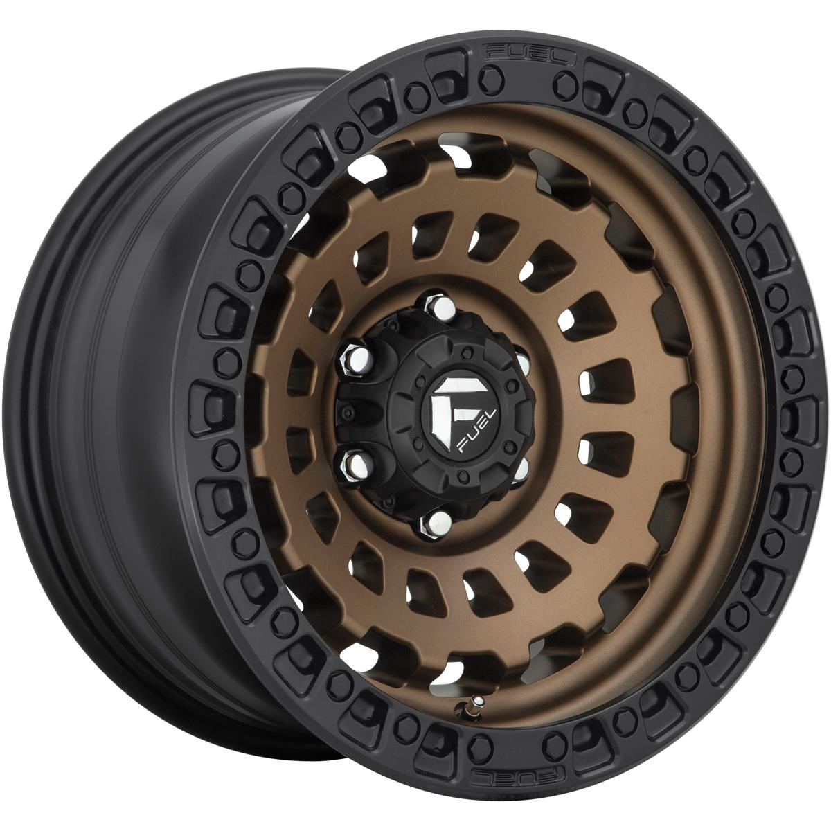 Diski R17 5x114.3 J8 ET38 Fuel D634 Zephyr Matte Bronze Black Bead Ring