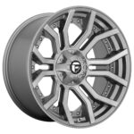 Diski R20 5×139.7 J10 ET-18 Fuel D713 Rage Platinum Brushed Gun Metal Tinted Clear