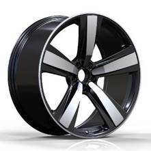 Diski R21 5x112 J9.5 ET26 RACINGLINE 3S1239 PORCHE Black Polished (Rear+Front)