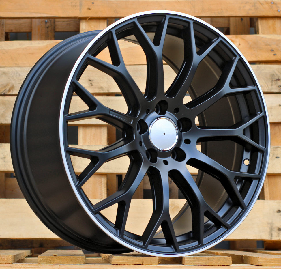 Diski R19 5x112 J8 ET40 RACINGLINE YS1180 MERCEDES Black Half Matt +Polished Lip