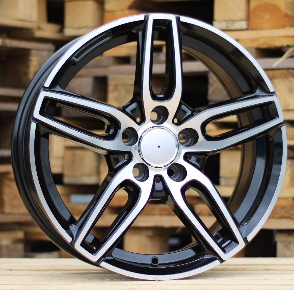 Diski R17 5x112 J7.5 ET45 RACINGLINE B5434 MERCEDES Black Polished