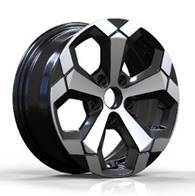 Diski R16 5x114.3 J6.5 ET45 RACINGLINE Y1274 DACIA Black With +Polished Lip