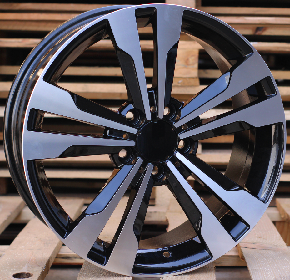 Diski R17 5x112 J7.5 ET44 RACINGLINE BK754 MERCEDES Black Polished