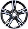 Diski R19 5×108 J7.5 ET50.5 RACINGLINE F5302 VOLVO Black Polished Matt