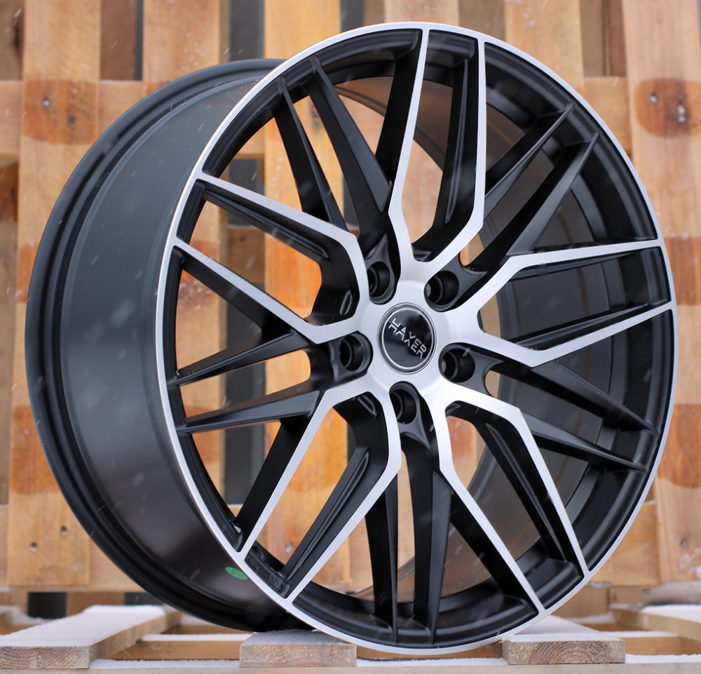 Diski R19 5x114.3 J8.5 ET40 HAXER HX035 Black Polished Half Matt