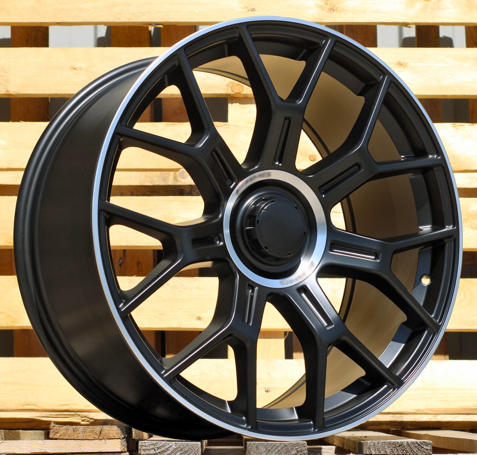 Diski R20 5x112 J8.5 ET34.5 RACINGLINE Y1188 MERCEDES Black Half Matt +Polished Lip (Rear+Front)