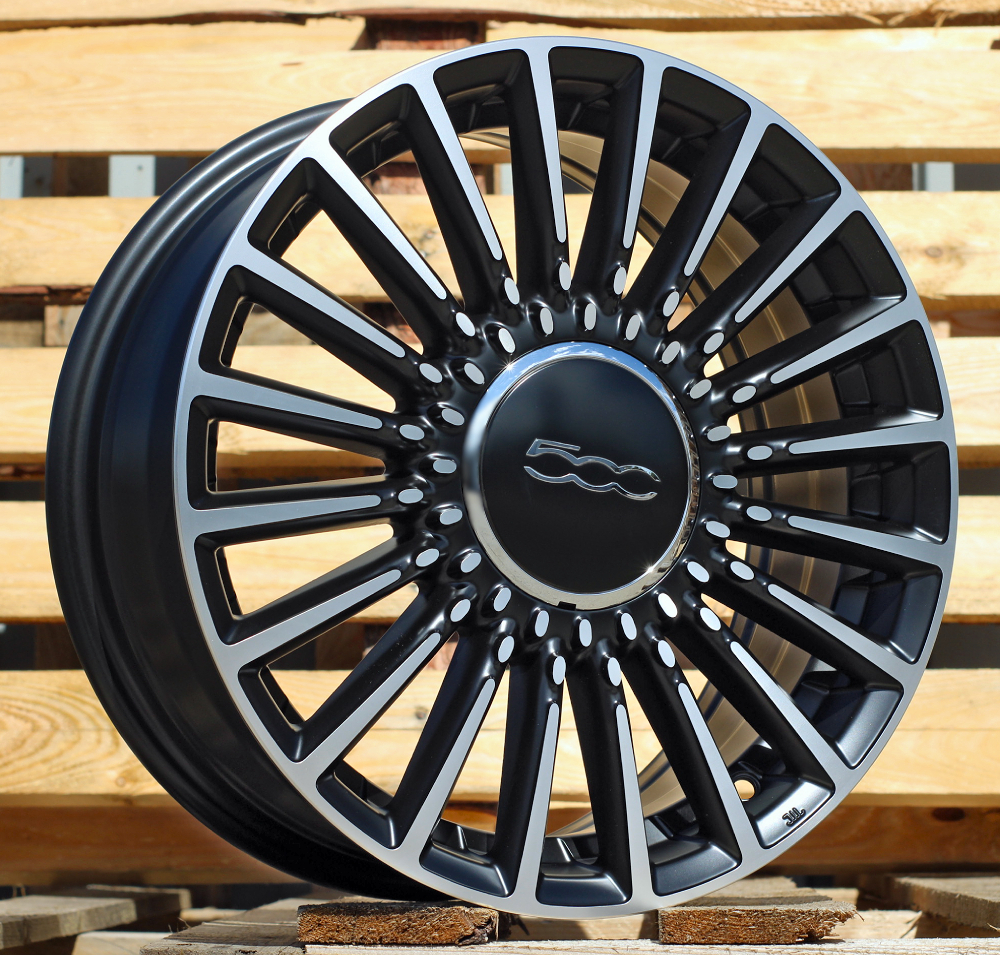 Diski R16 4x98 J6.5 ET35 RACINGLINE Y1210 FIAT Black Polished Half Matt