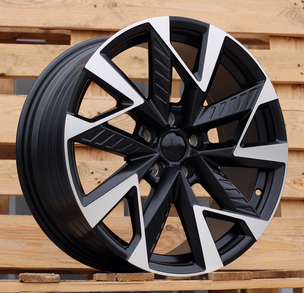 Diski R18 5x112 J8 ET40 CUPRA YF0443 Black Polished Half Matt