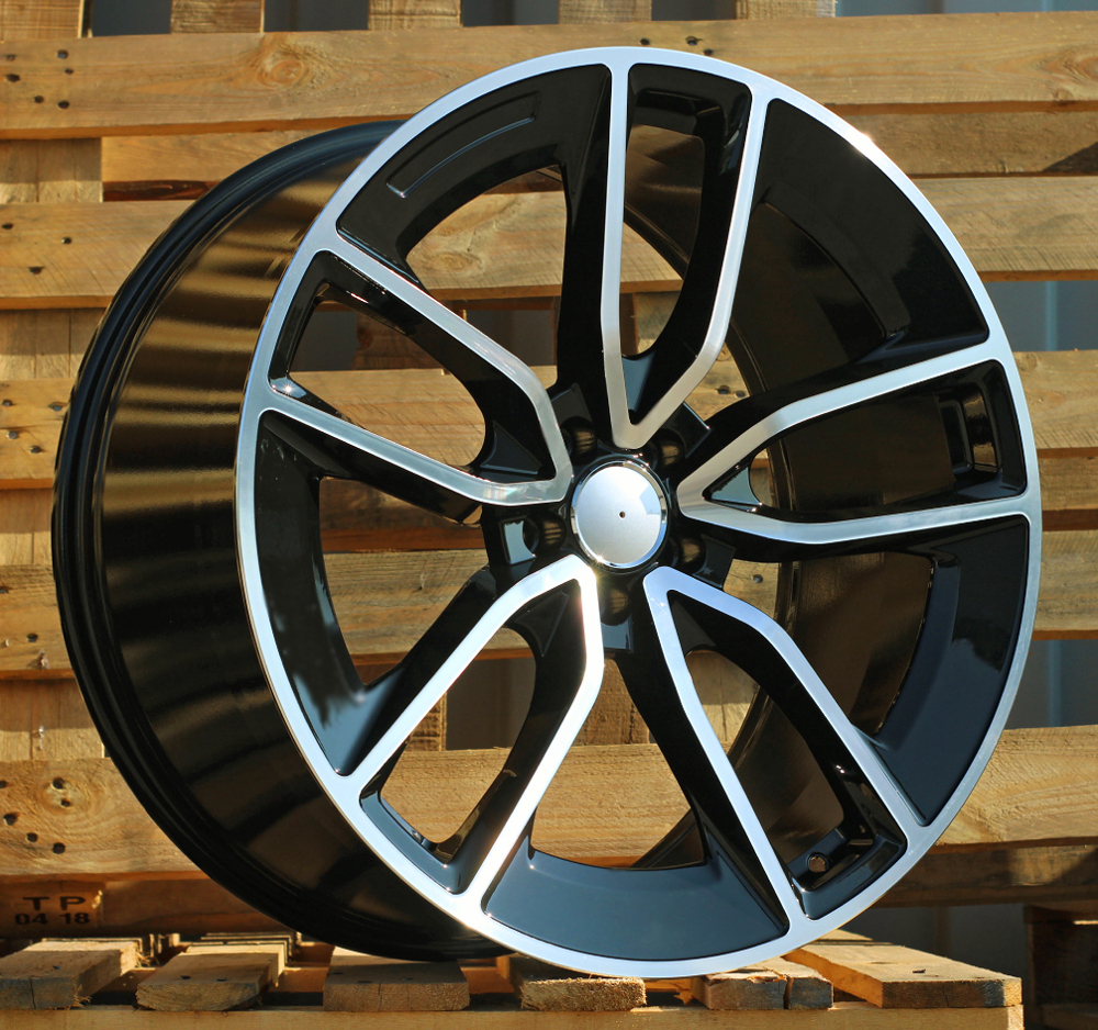 Diski R22 5x112 J11 ET50 RACINGLINE B5949 MERCEDES Black Polished (Rear+Front)