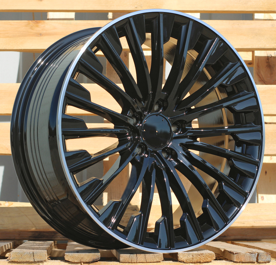 Diski R20 5x112 J8.5 ET40 RACINGLINE FBX132 MERCEDES Black +Polished Lip (Rear+Front)