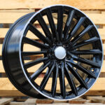 Diski R21 5×112 J10 ET64 RACINGLINE B5909 MERCEDES Black +Polished Lip (Rear+Front)