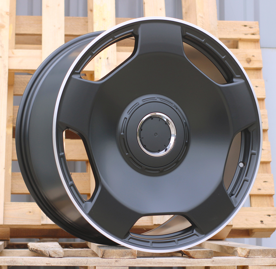 Diski R22 5x112 J11.5 ET47 RACINGLINE F5133 MERCEDES Black Half Matt +Polished Lip (Rear+Front) (Hybrid Forged)