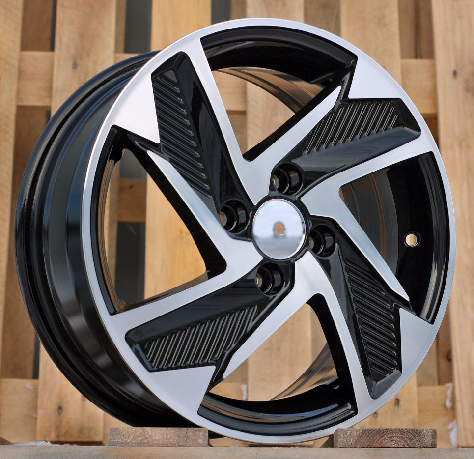 Diski R15 4x100 J6 ET48 RACINGLINE Y1169 HYUNDAI Black Polished