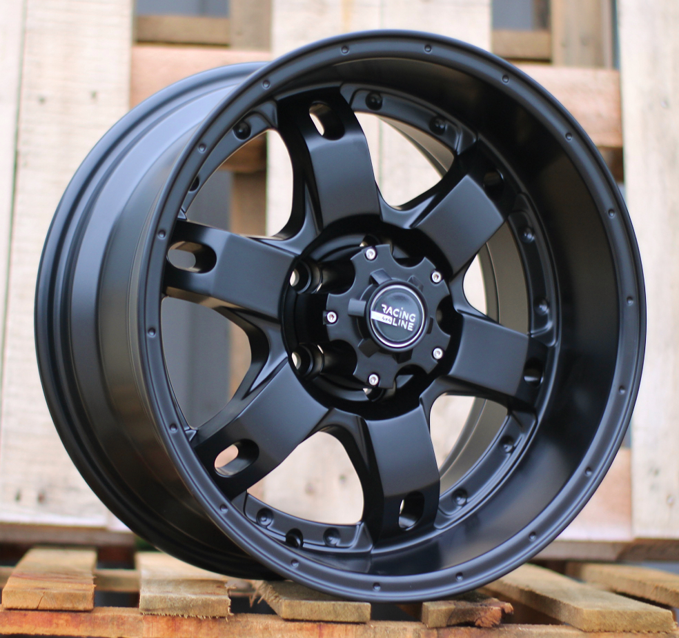 Diski R16 5x114.3 J8 ETM10 RACINGLINE BK749 4X4 Black Half Matt