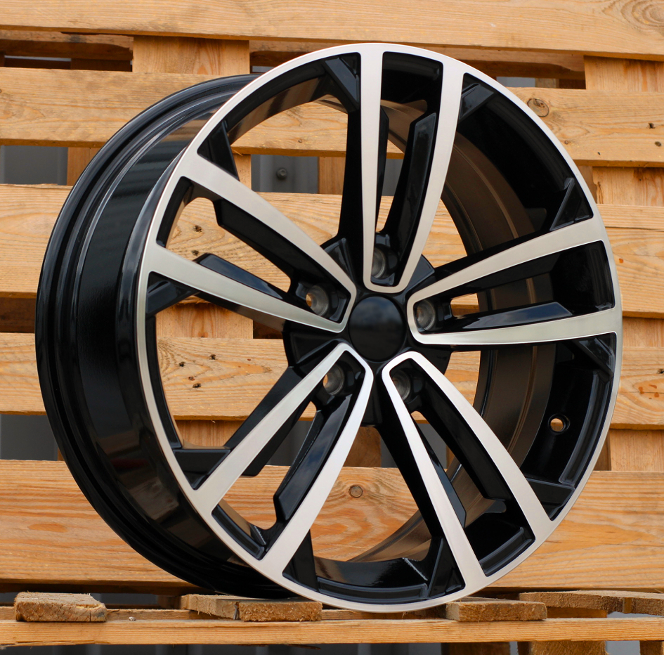 Diski R17 5x112 J7 ET45 RACINGLINE B5287 VW Black Polished