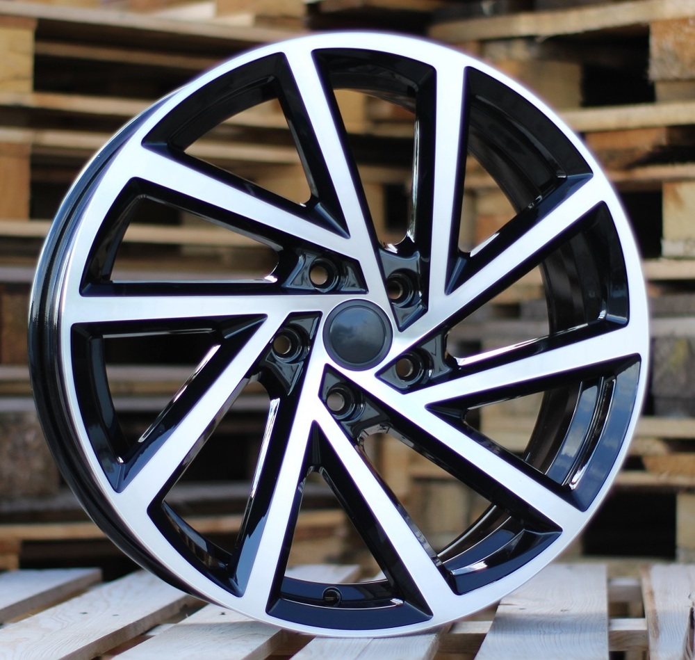 Diski R16 5x112 J6.5 ET45 RACINGLINE B5329 VW Black Polished