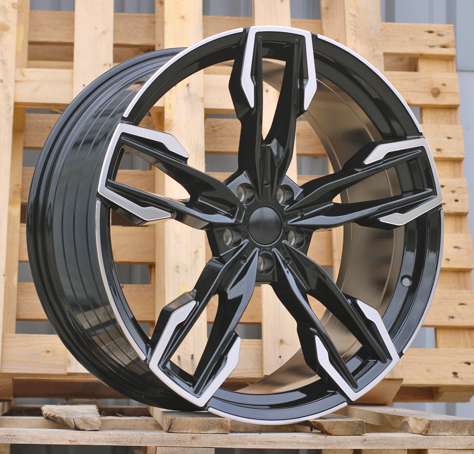Diski R21 5x112 J9.5 ET43 RACINGLINE YF5718 BMW Black Polished (Rear+Front)