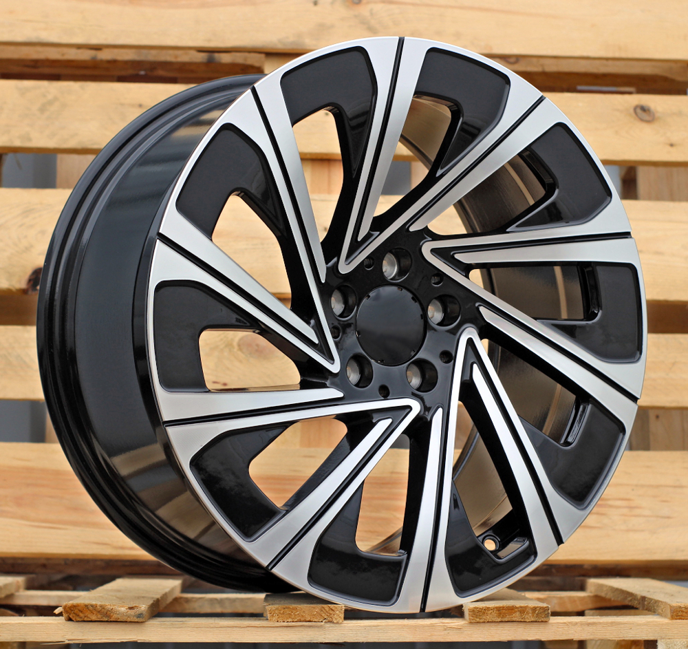 Diski R19 5x112 J8.5 ET35.5 RACINGLINE H3141F MERCEDES Black Polished (Rear+Front)