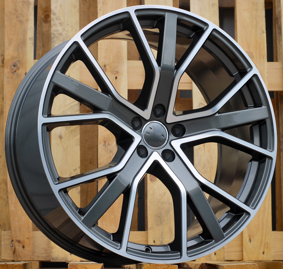 Diski R22 5x112 J9.5 ET31 RACINGLINE B5131 AUDI Grey Polished Half Matt (HYBRID FORGED)