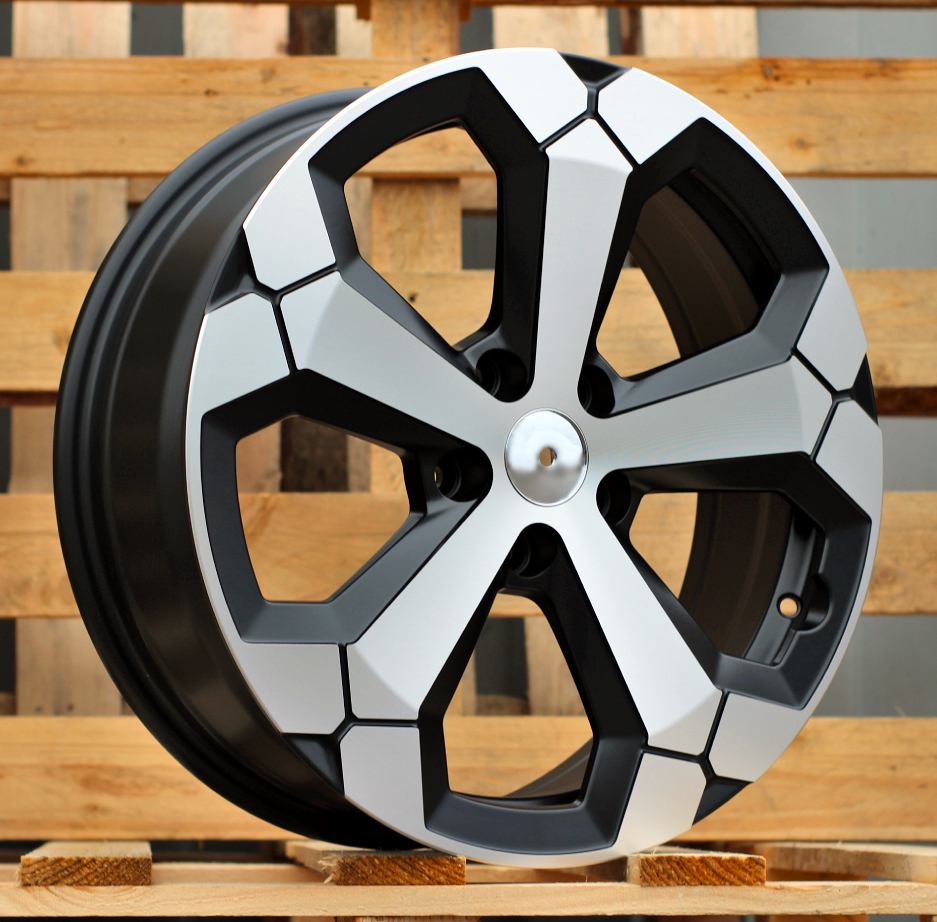 Diski R18 5x114.3 J6.5 ET32 RACINGLINE Y1274 DACIA Black Polished Half Matt