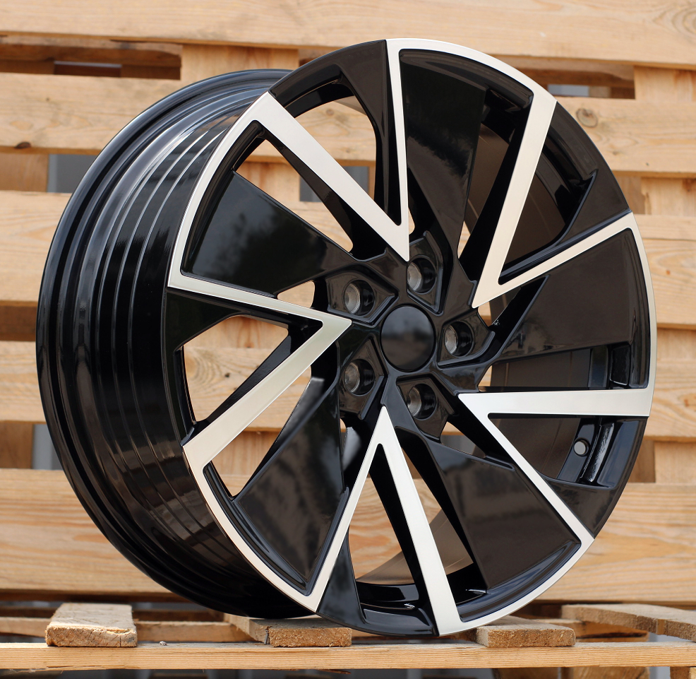 Diski R18 5x112 J8 ET45 RACINGLINE YF0445 SKODA Black Polished (HYBRID FORGED)