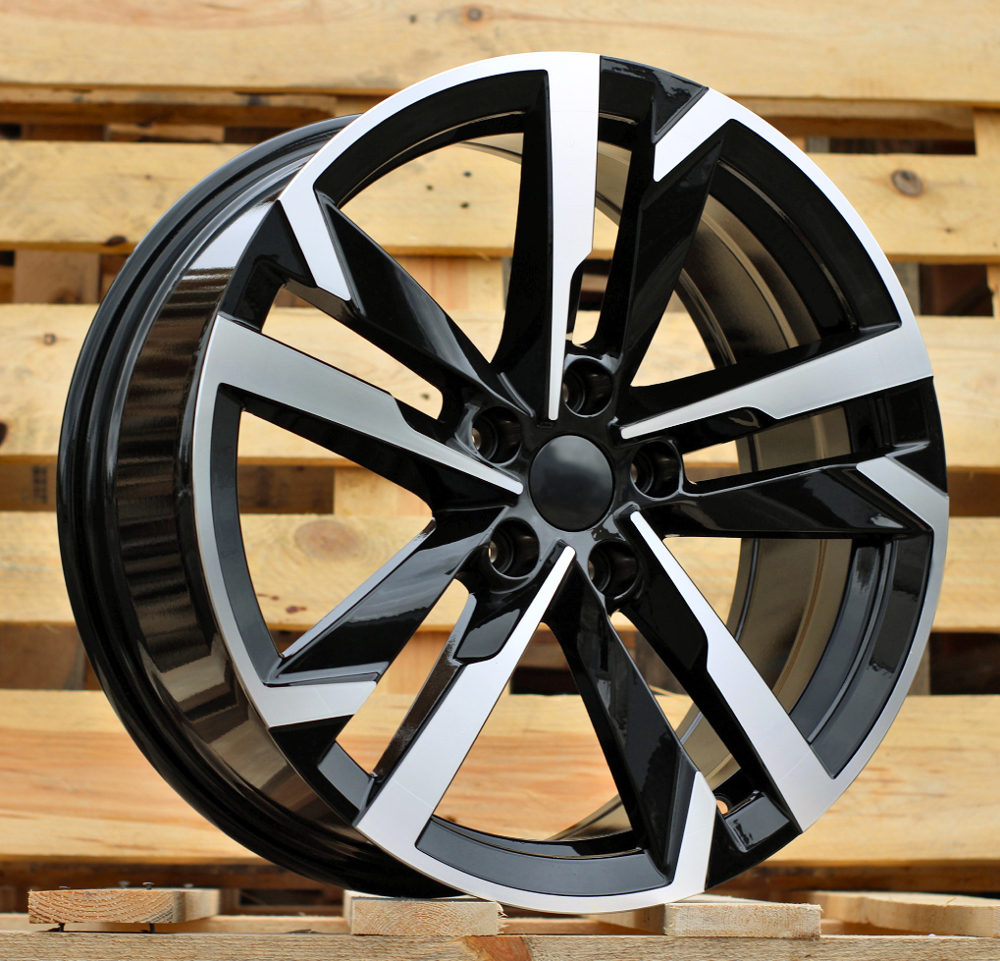 Diski R18 5x100 J7.5 ET39 RACINGLINE FBX254 SKODA Black Polished (Hybrid Forged)