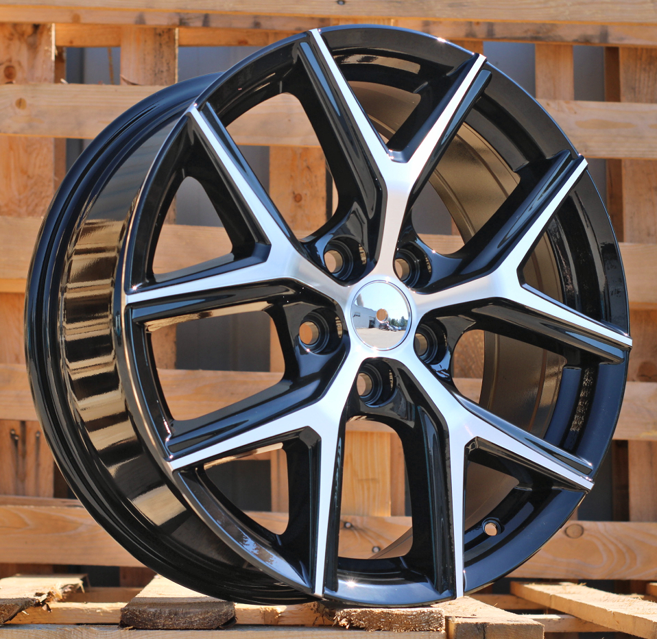 Diski R18 5x114.3 J7.5 ET45 RACINGLINE B1344 Black Polished