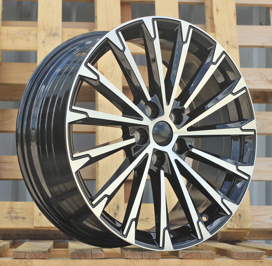 Diski R18 5x112 J8 ET45 RACINGLINE YF0446 SKODA Black Polished (Hybrid Forged)