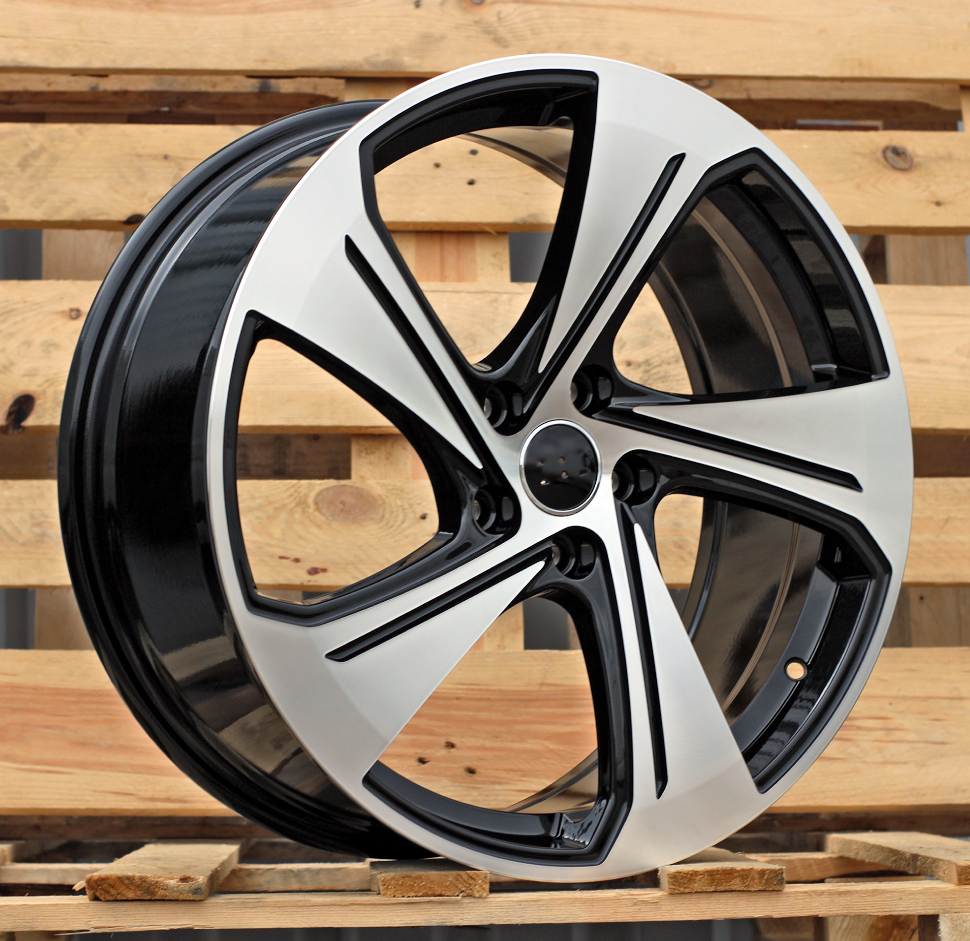 Diski R18 5x112 J8 ET46 RACINGLINE YS1270 AUDI Black Polished (Hybrid Forged)