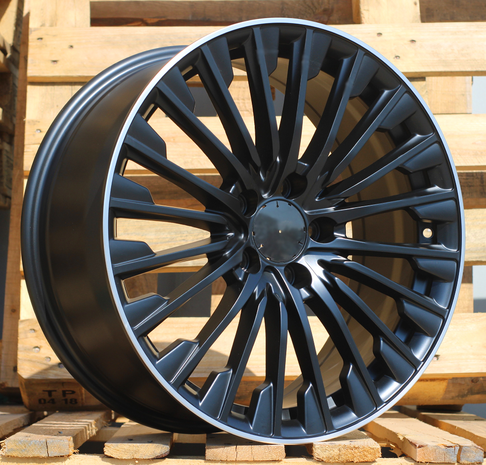 Diski R18 5x112 J8 ET43 RACINGLINE FBX132 MERCEDES Black Half Matt +Polished Lip (Hybrid Forged)