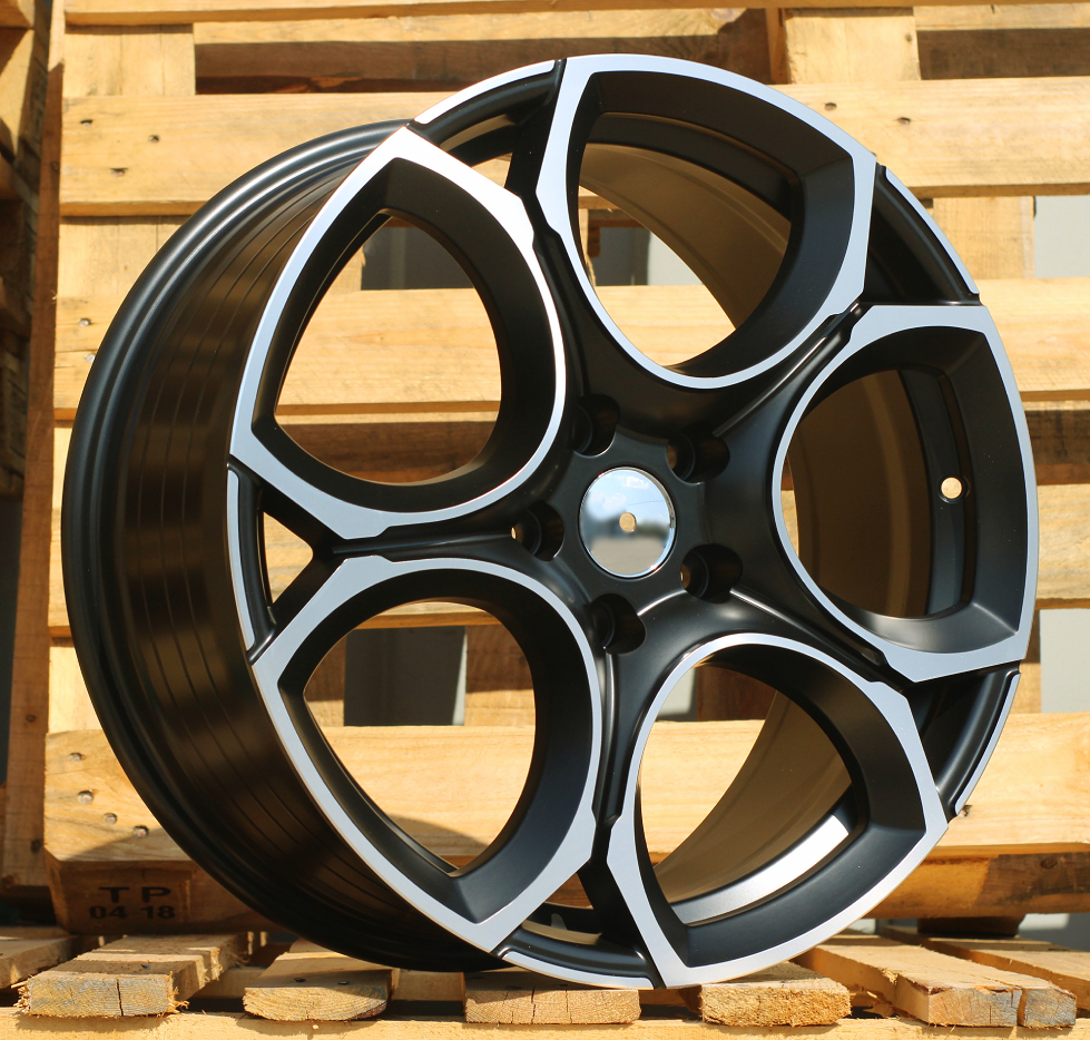 Diski R18 5x112 J8 ET45 RACINGLINE I5162 VW Black Polished Half Matt