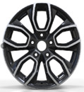 Diski R17 5×112 J7.5 ET45 RACINGLINE H593 SKODA Black With +Polished Lip