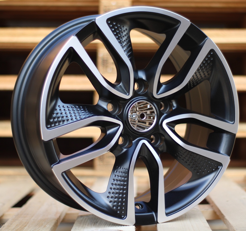 Diski R15 5x112 J6.5 ET45 RACINGLINE B5087 Black Polished Half Matt