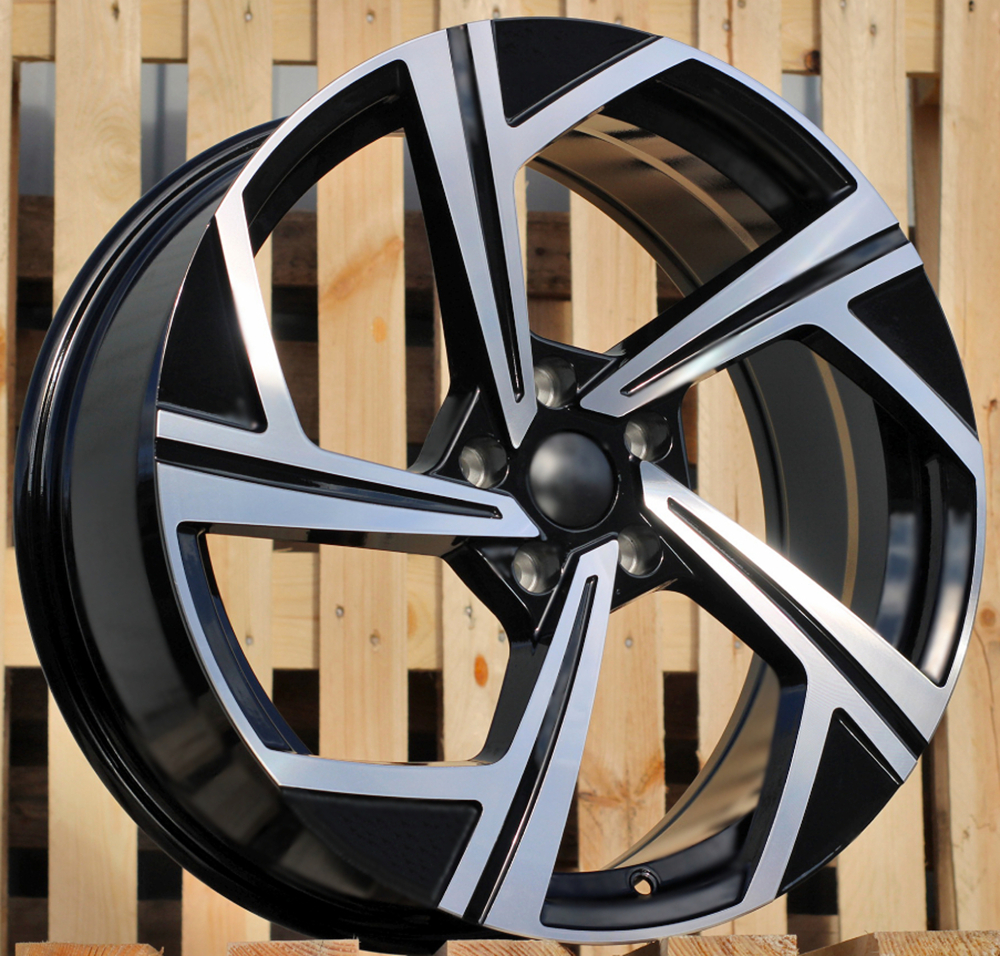 Diski R17 5x112 J7.5 ET45 RACINGLINE B5851 VW Black Polished