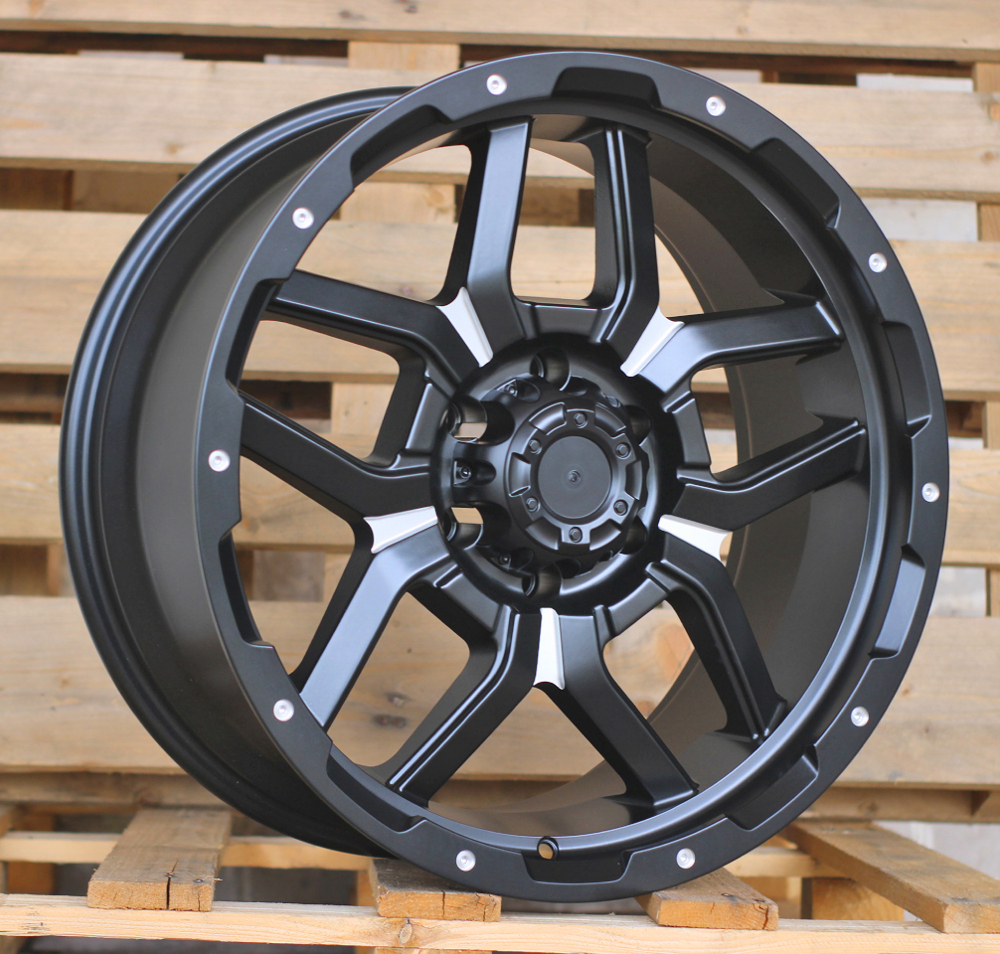 Diski R20 6x139.7 J9 ET10 RACINGLINE JT198 4X4 Black Polished (Milling)