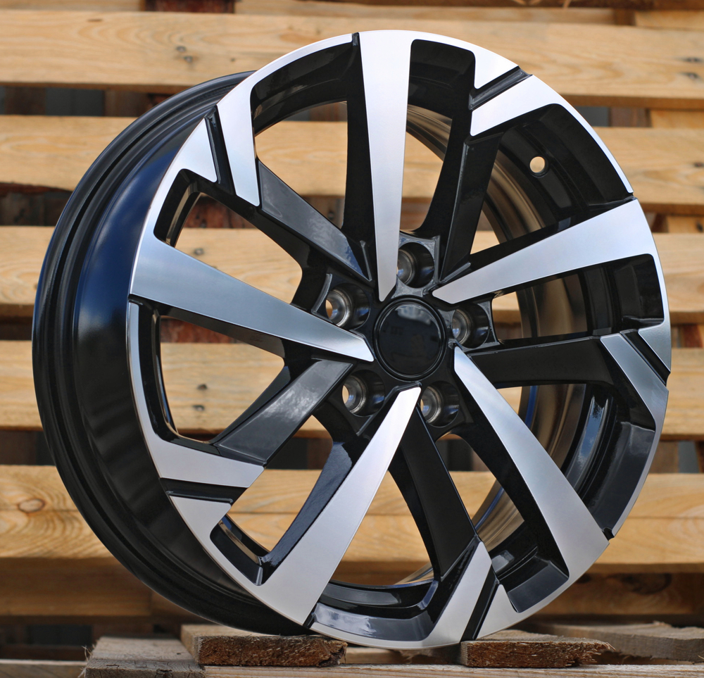 Diski R15 5x100 J6 ET40 RACINGLINE XE276 VW Black Polished