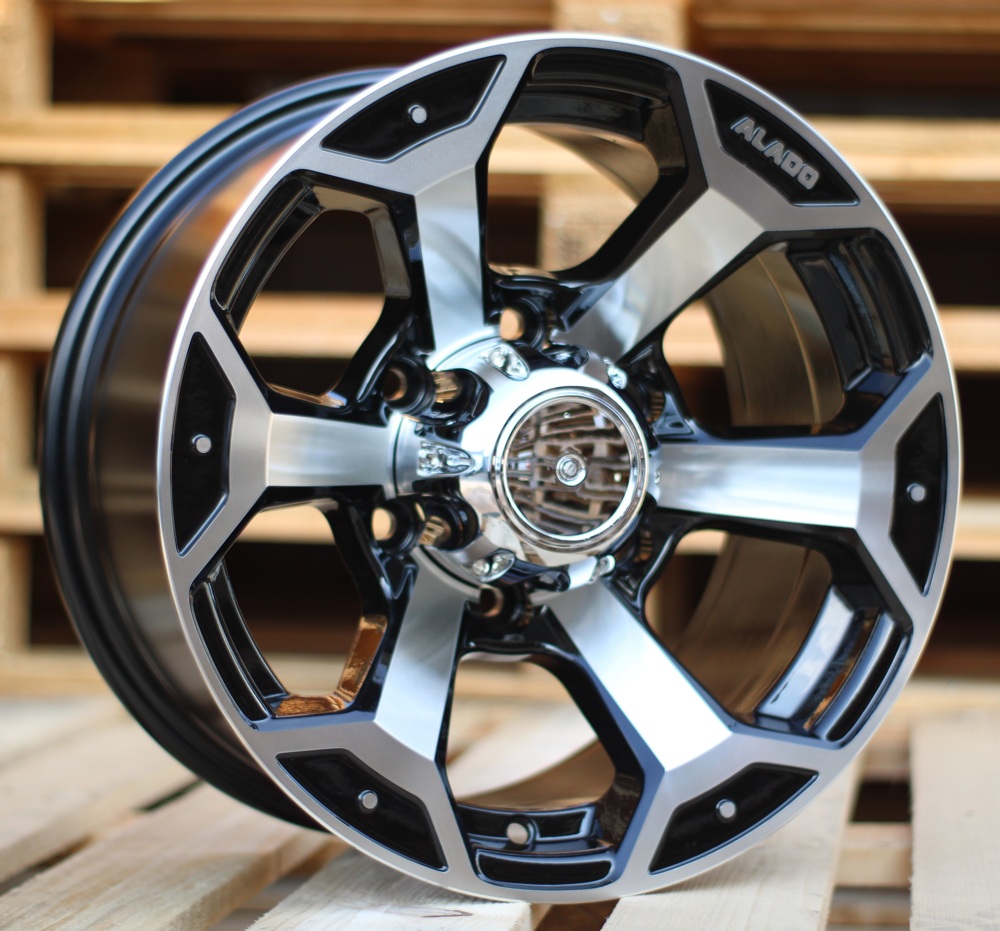 Diski R15 6x139.7 J10 ETM44 RACINGLINE BK321 4X4 Black Polished