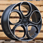 Diski R20 5×110 J8 ET34 RACINGLINE L2387 ALFA Black Polished Half Matt