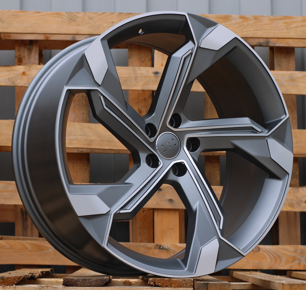 Diski R22 5x112 J9.5 ET36 RACINGLINE Y1201 AUDI Grey Polished (HYBRID FORGED)