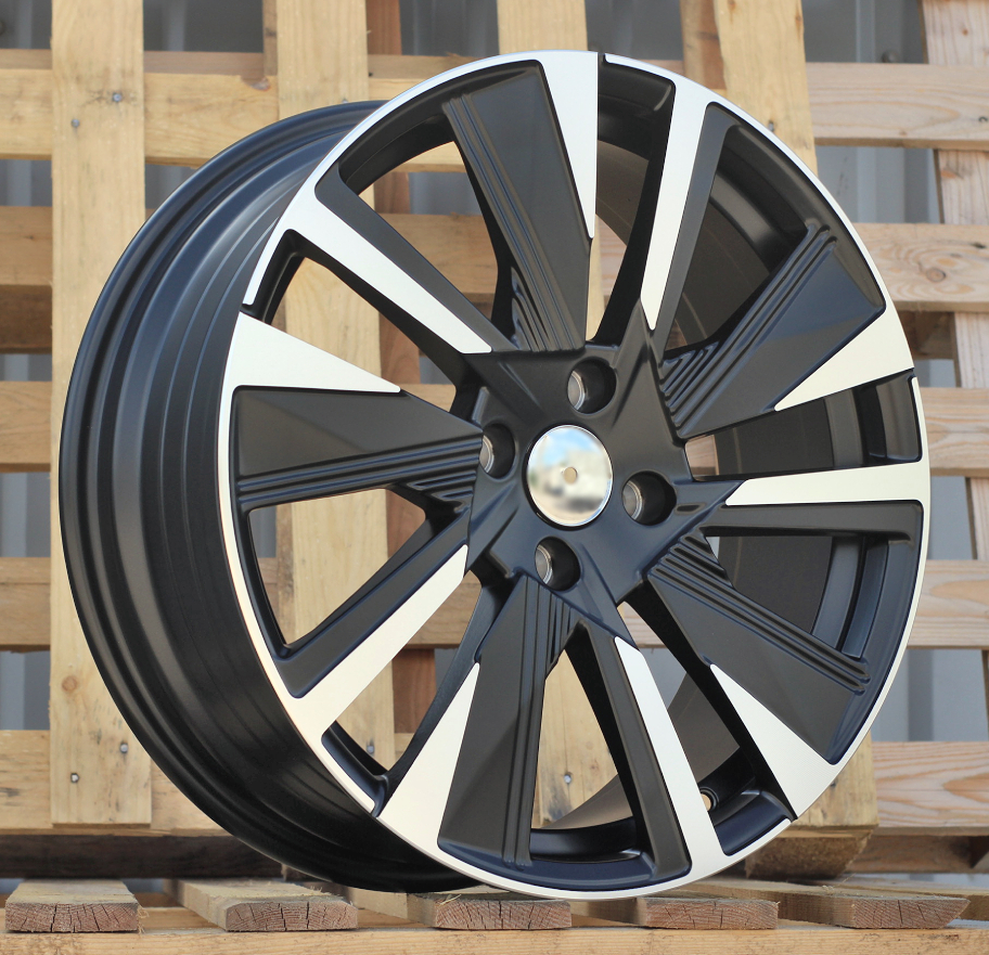 Diski R18 4x108 J7 ET35 RACINGLINE YF1152 PEUGEOT Black Polished Half Matt (Hybrid Forged)