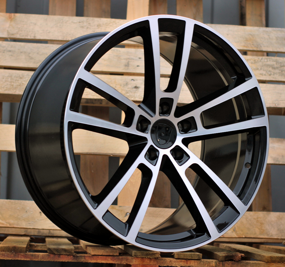Diski R22 5x130 J11.5 ET61 RACINGLINE I3081F PORCHE Black Polished (Rear+Front)