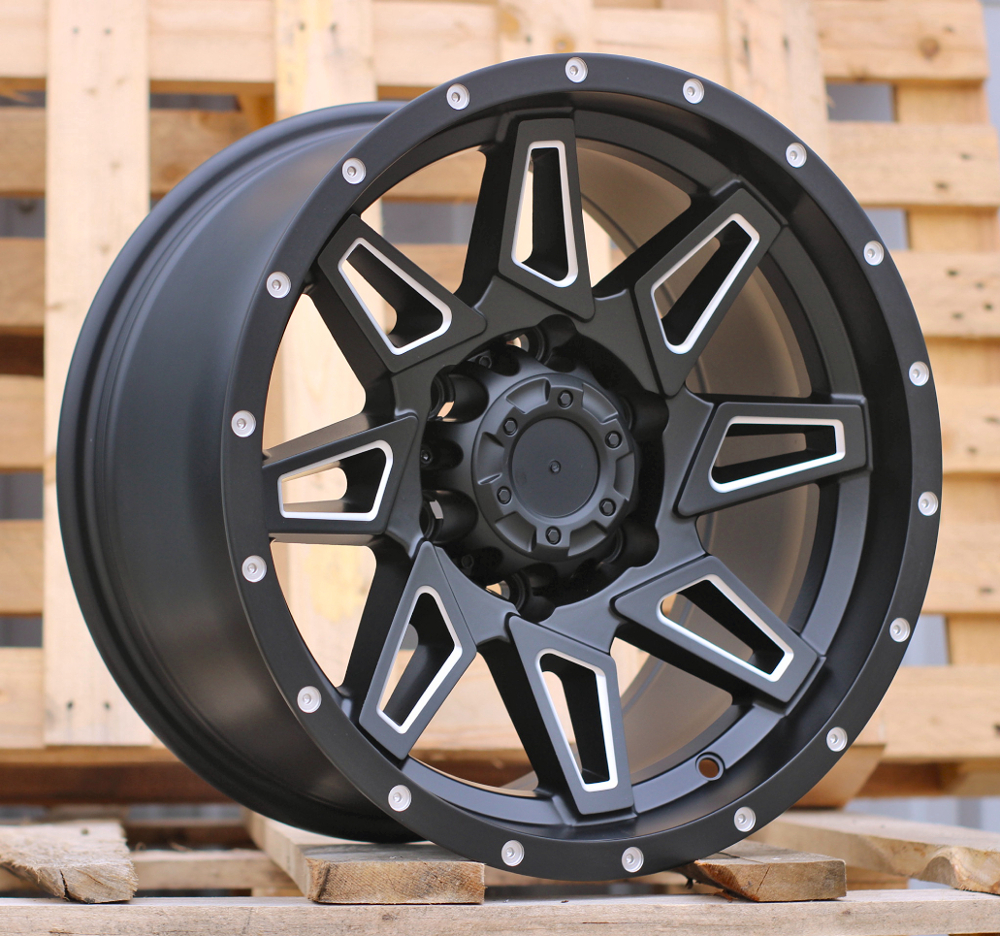 Diski R16 6x139.7 J8.5 ET RACINGLINE JT212 4X4 Black Polished (Milling)
