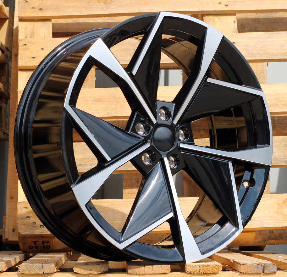 Diski R19 5x112 J8 ET45 RACINGLINE I5638 SKODA Black Polished