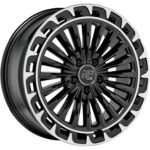 Diski R19 5×112 J8 ET34 MSW 32 Gloss Black+Diamond Lip