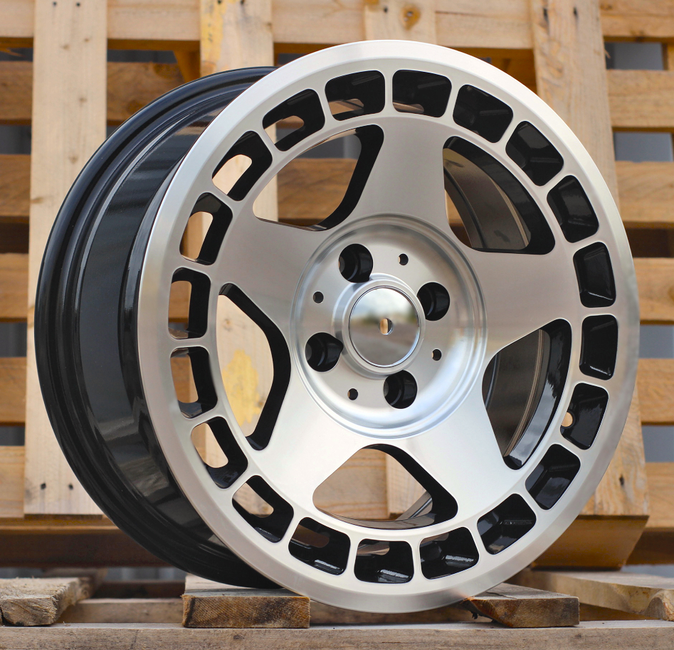 Diski R15 4x100 J7 ET24 RACINGLINE BK927 Black Polished