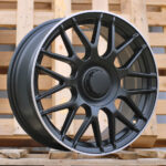 Diski R17 5×112 J7.5 ET35 RACINGLINE H3368F MERCEDES Black +Polished Lip (Hybrid Forged)