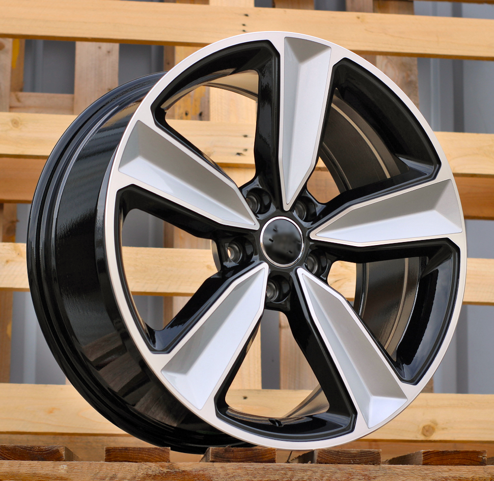 Diski R19 5x112 J8.5 ET32 RACINGLINE A5470 AUDI Black Polished (Milling)